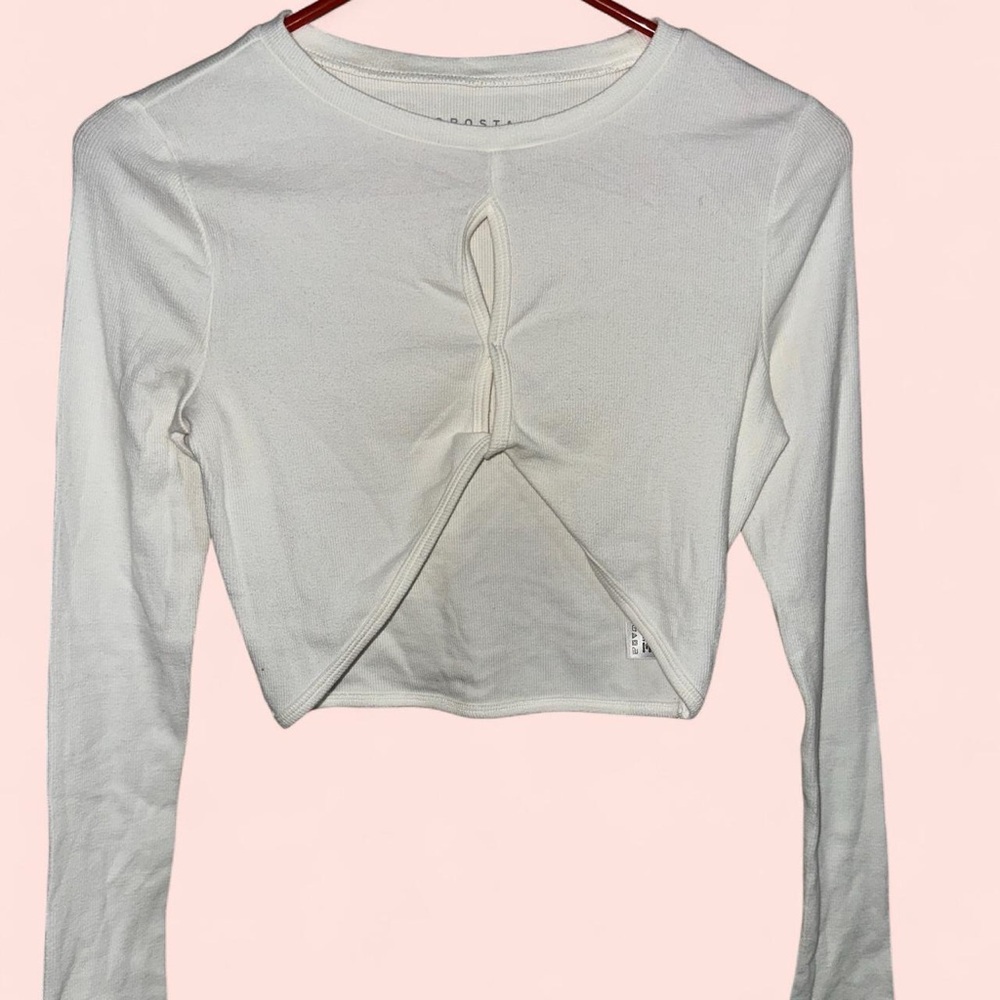 Aeropostale Cream Long Sleeve Women's Top